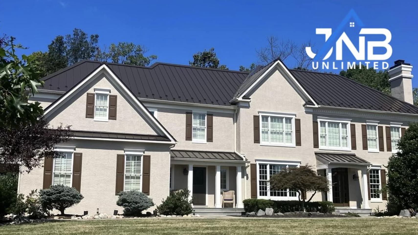 Finished two-story NJ home with new standing-seam metal roof